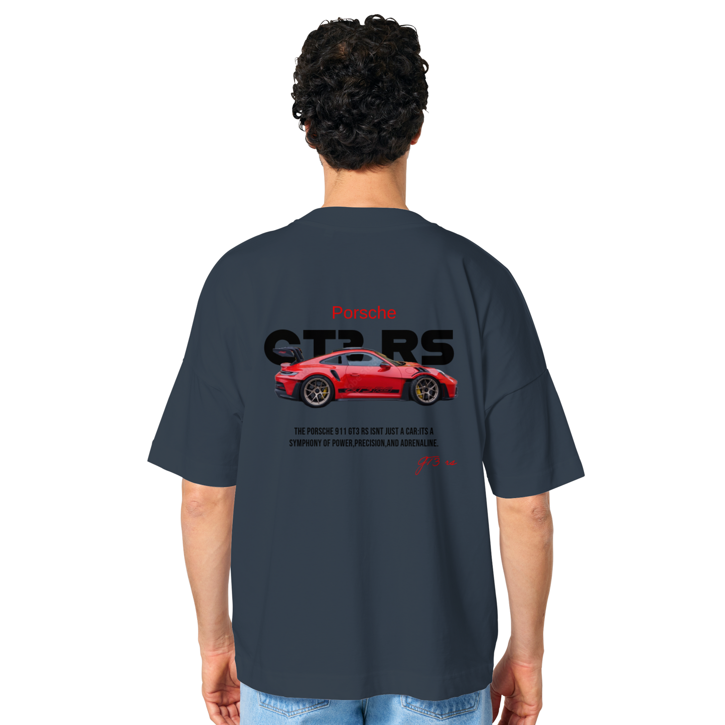 Oversize T-Shirt Porsche GT3 RS - Organic Oversize Shirt