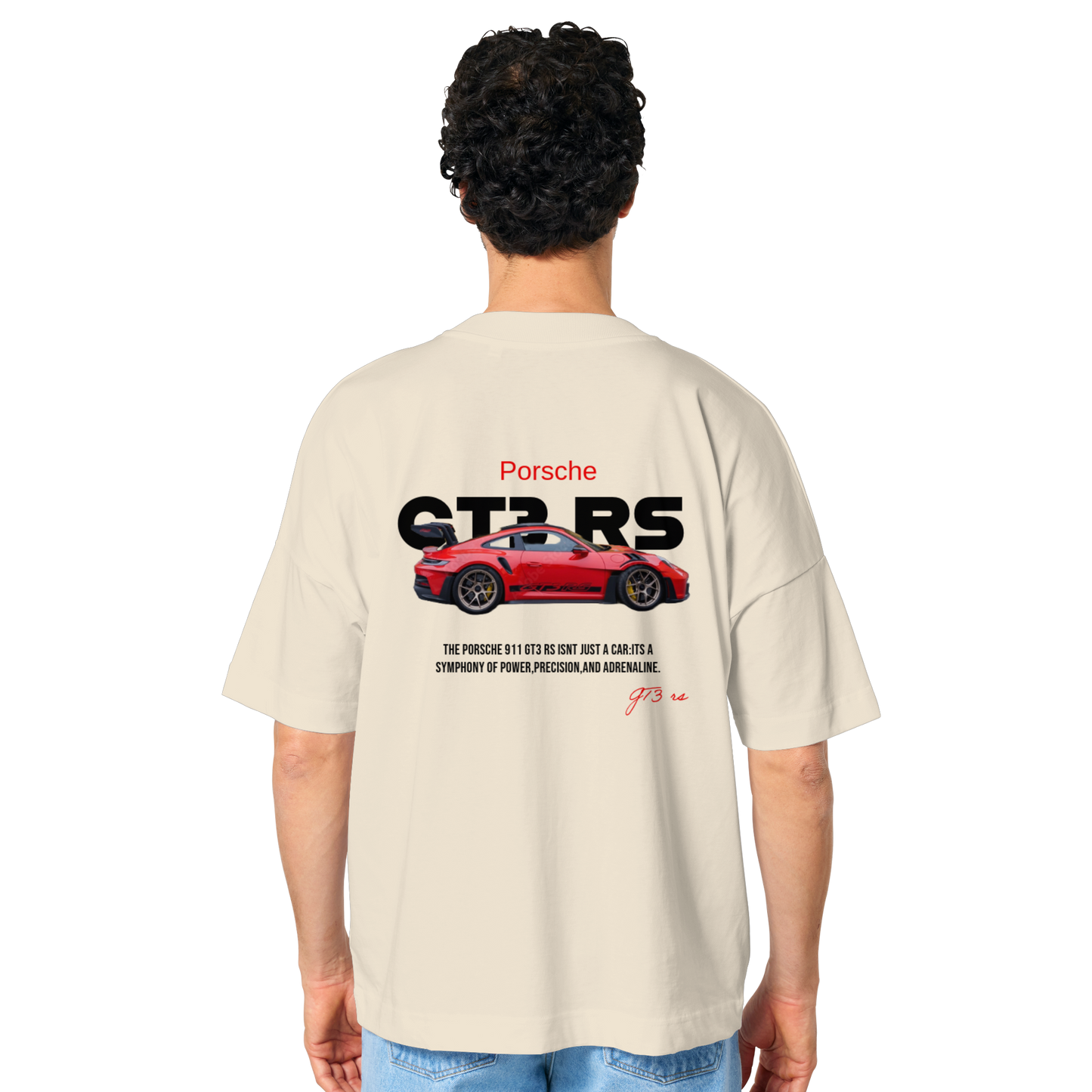 Oversize T-Shirt Porsche GT3 RS - Organic Oversize Shirt