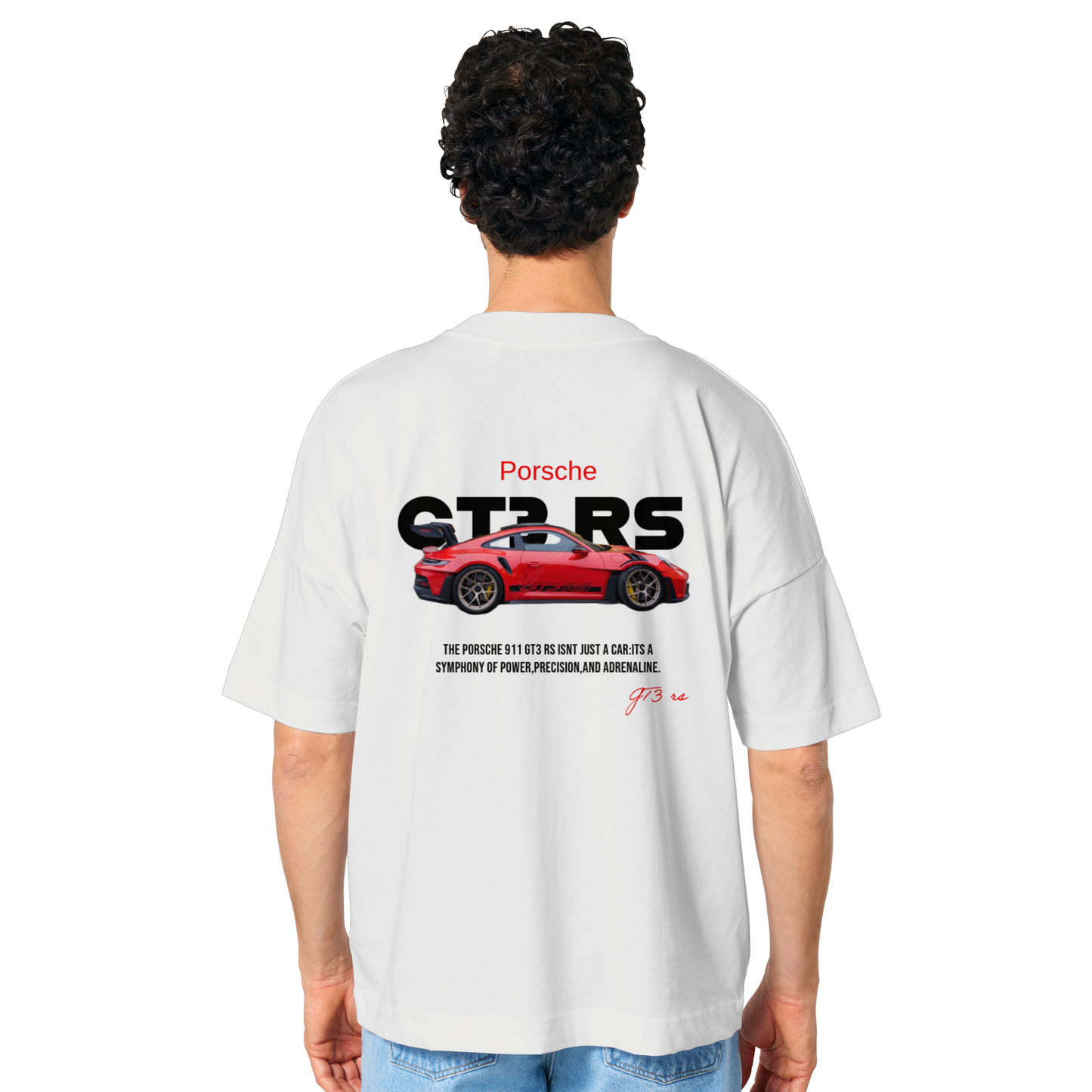 Oversize T-Shirt Porsche GT3 RS - Organic Oversize Shirt